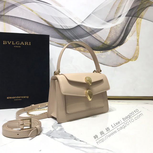 Bvlgari女包 寶格麗新品系列小牛皮腰包 B288740 雙蛇首搭扣 Bvlga手拎肩背女包  fyd1540
